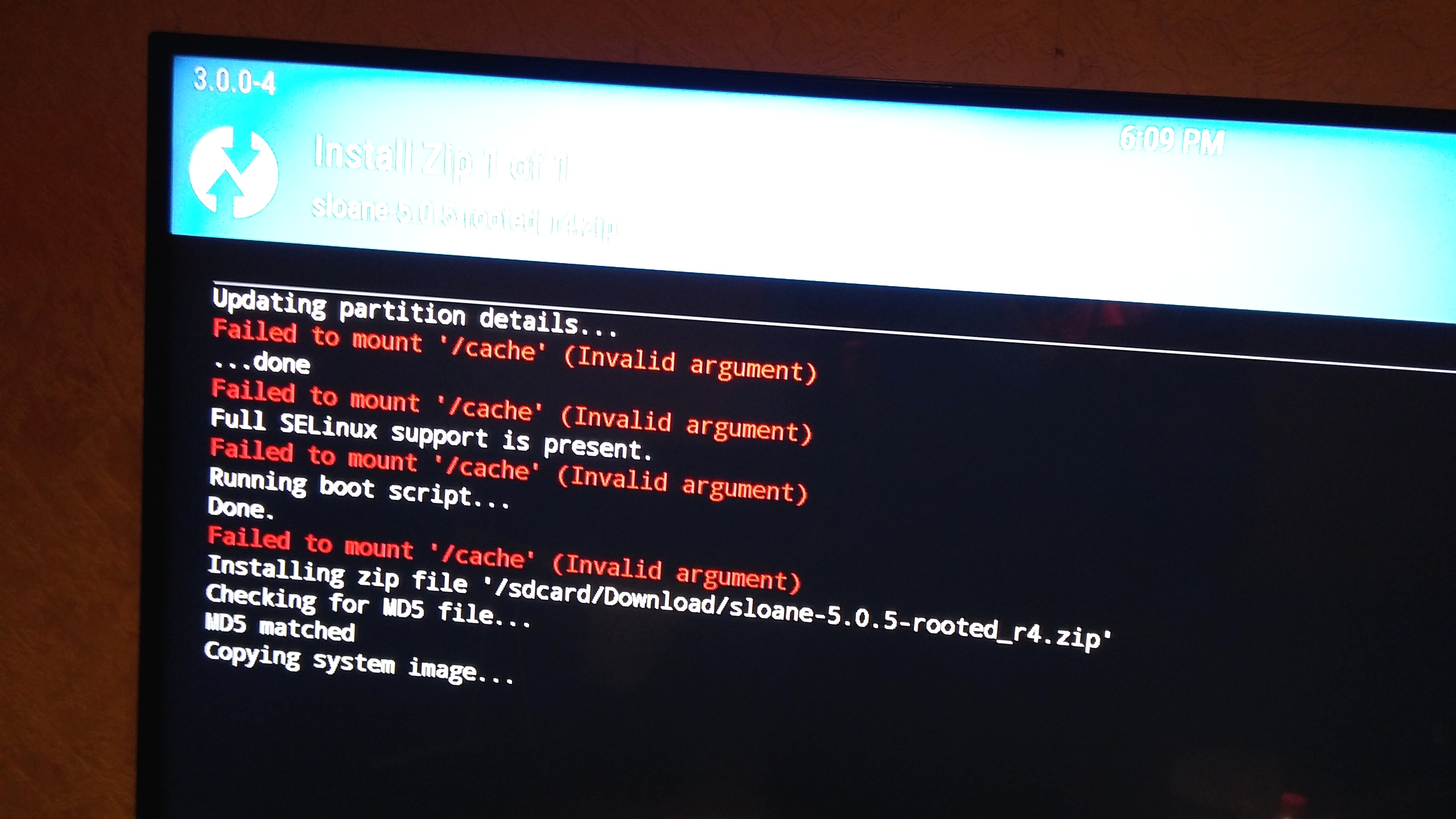 Langkah mudah atasi masalah Failed To Mount System (Invalid Argument) pada Wiko Kenny via TWRP