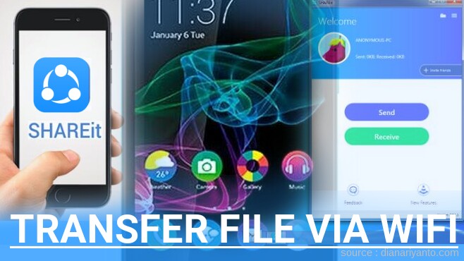 Transfer File via Wifi di Wiko Ridge 4G Menggunakan ShareIt Versi Baru