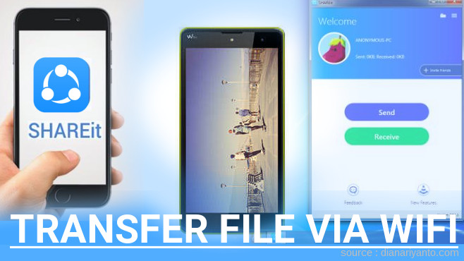 Kirim dan Transfer File via Wifi di Wiko Robby Menggunakan ShareIt Terbaru