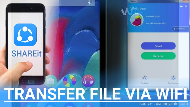 Transfer File via Wifi di Wiko Sunset 2 S4050 Menggunakan ShareIt Versi Baru